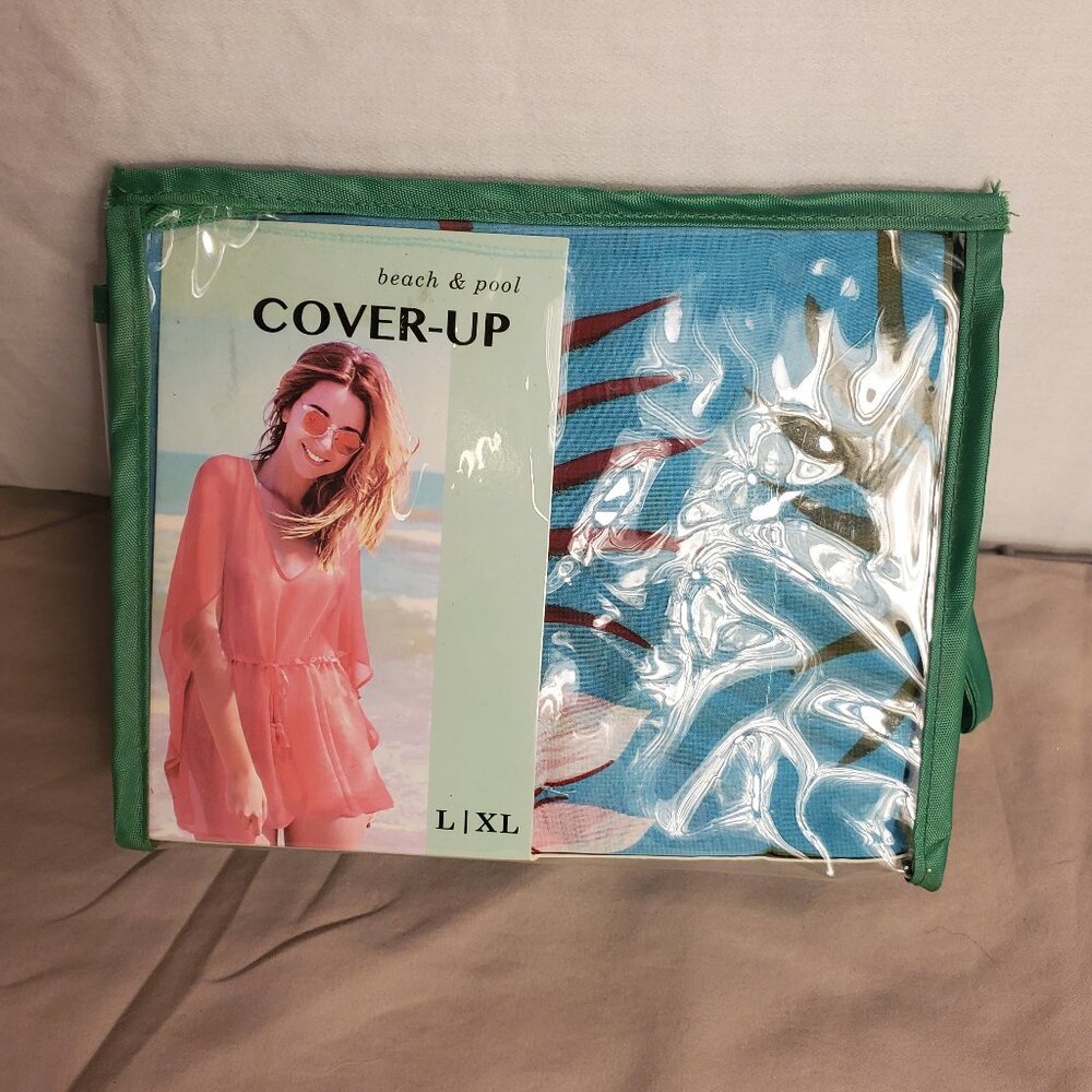 Blue Star Clothing Company Beach & Pool Cover Up W/Carrying Bag Womens L-XL NWT
